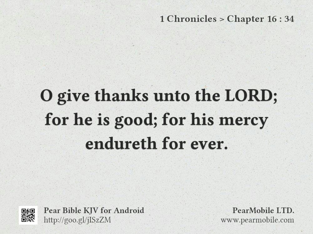 1 Chronicles, Chapter 16:34